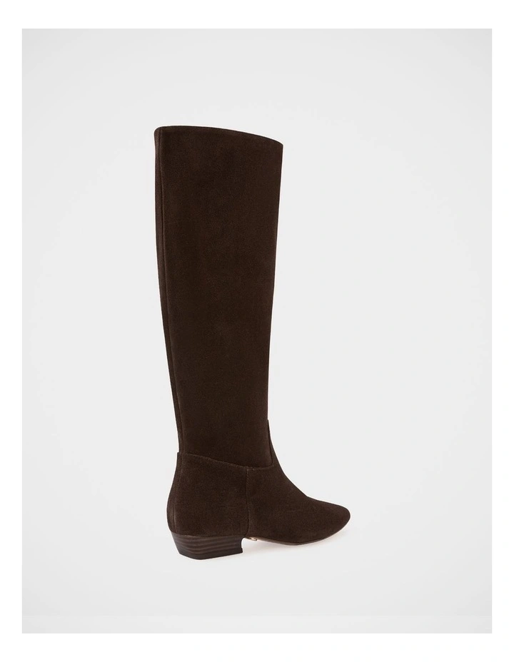 Carys Suede Leather Knee High Boot in Espresso image 4