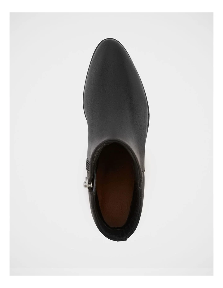 Jesse Leather Ankle Boot in Black image 5