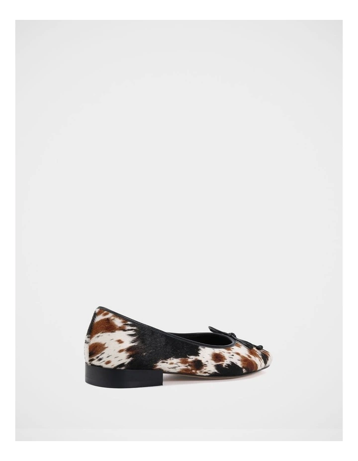 Armenia Hair on Leather Ballet Flat in Cowhide Print image 4