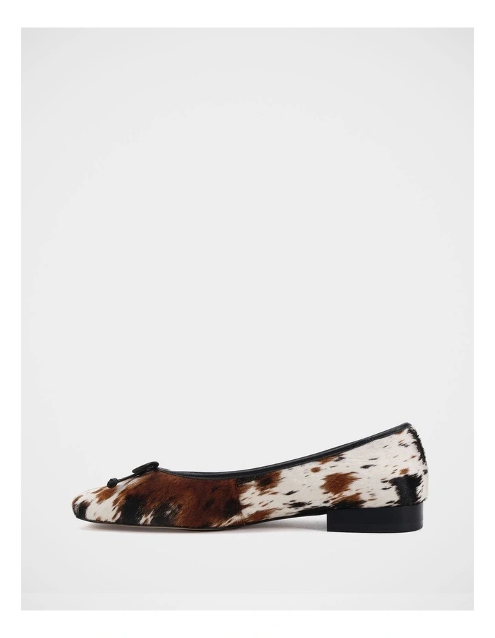 Armenia Hair on Leather Ballet Flat in Cowhide Print image 6
