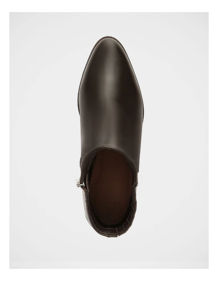 Jesse Leather Ankle Boot in Dark Brown image 5