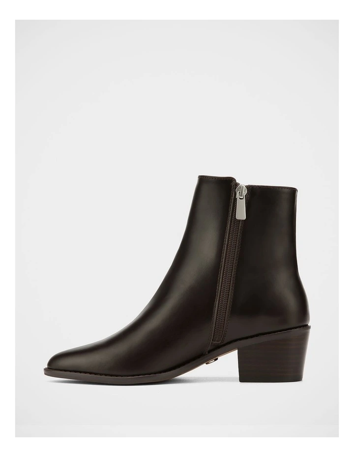Jesse Leather Ankle Boot in Dark Brown image 6