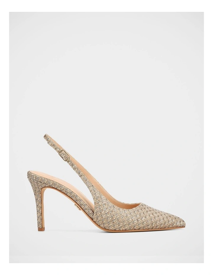 Riker Metallic Lurex Slingback in Gold image 1