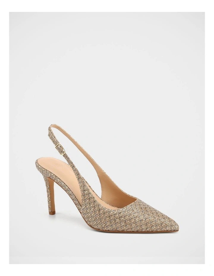 Riker Metallic Lurex Slingback in Gold image 2