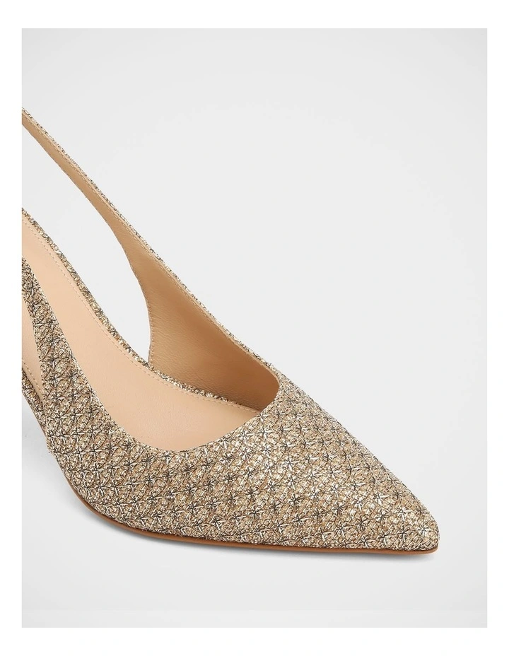 Riker Metallic Lurex Slingback in Gold image 3