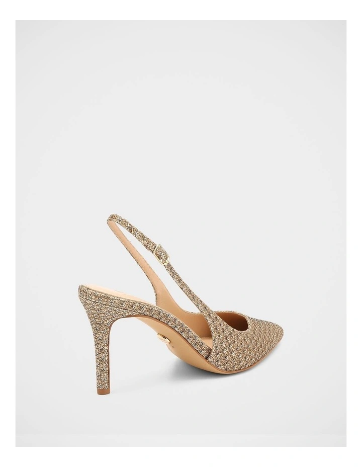 Riker Metallic Lurex Slingback in Gold image 4