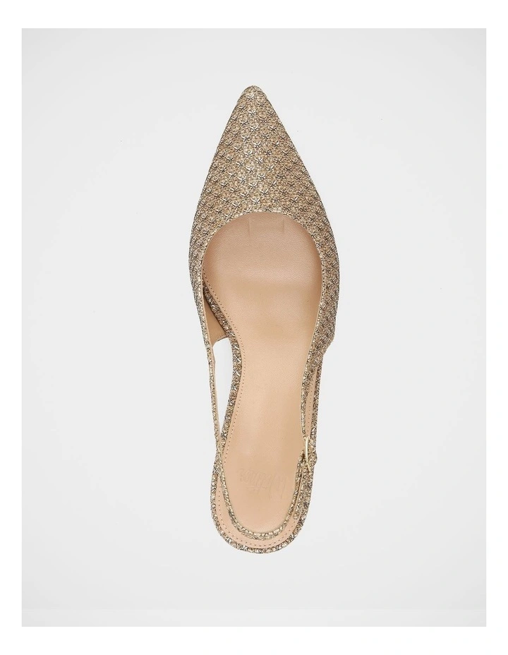 Riker Metallic Lurex Slingback in Gold image 5