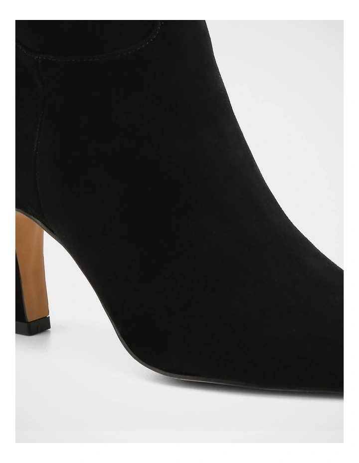 Louella Suede Leather Knee High Boot in Black image 3
