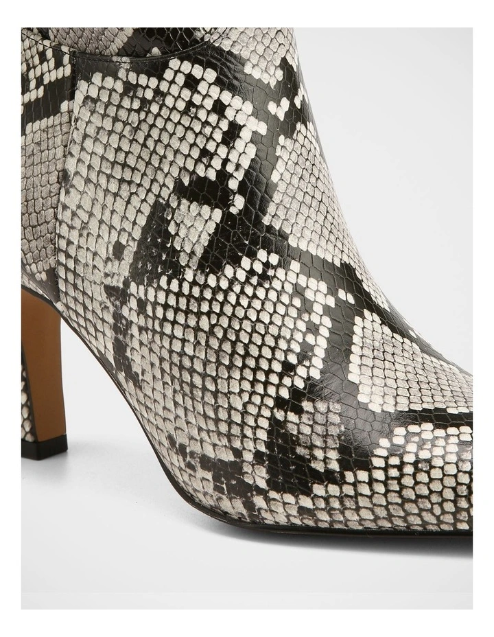 Louella Snake Embossed Leather Knee High Boot in Multi image 3