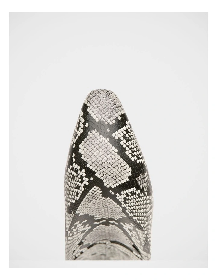 Louella Snake Embossed Leather Knee High Boot in Multi image 5
