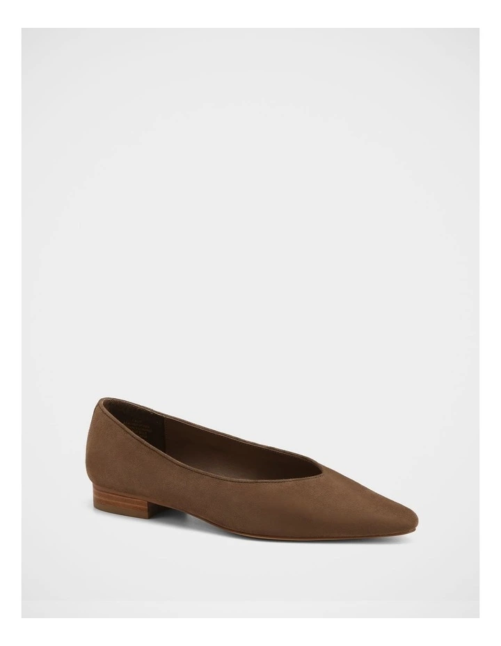 Calio Suede leather Ballet Flat in Brown image 2