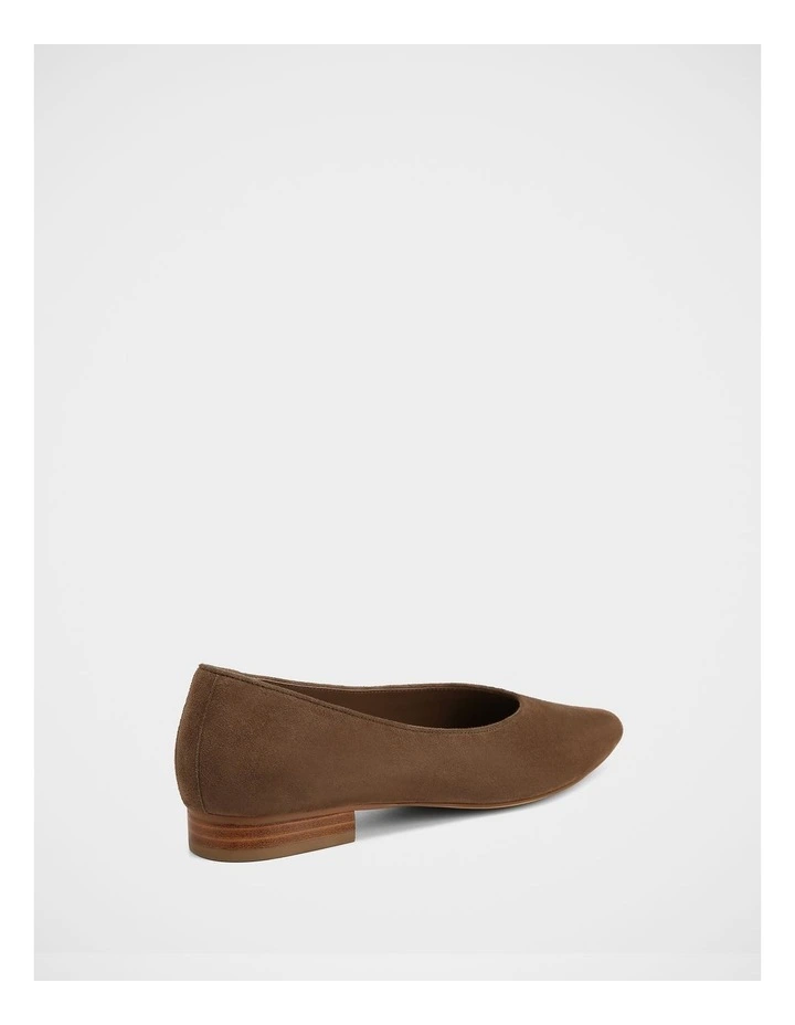 Calio Suede leather Ballet Flat in Brown image 4