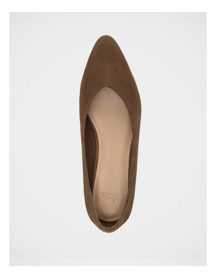 Calio Suede leather Ballet Flat in Brown image 5