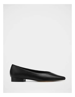 Calio Leather Ballet Flat in Black
