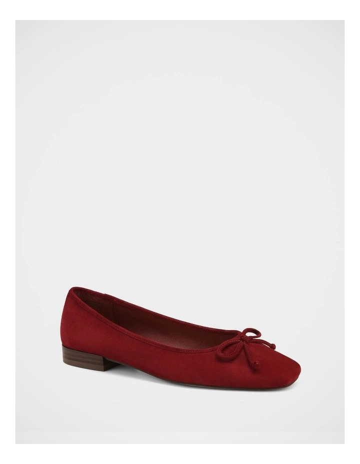 Armenia Suede Leather Ballet Flat in Berry image 2