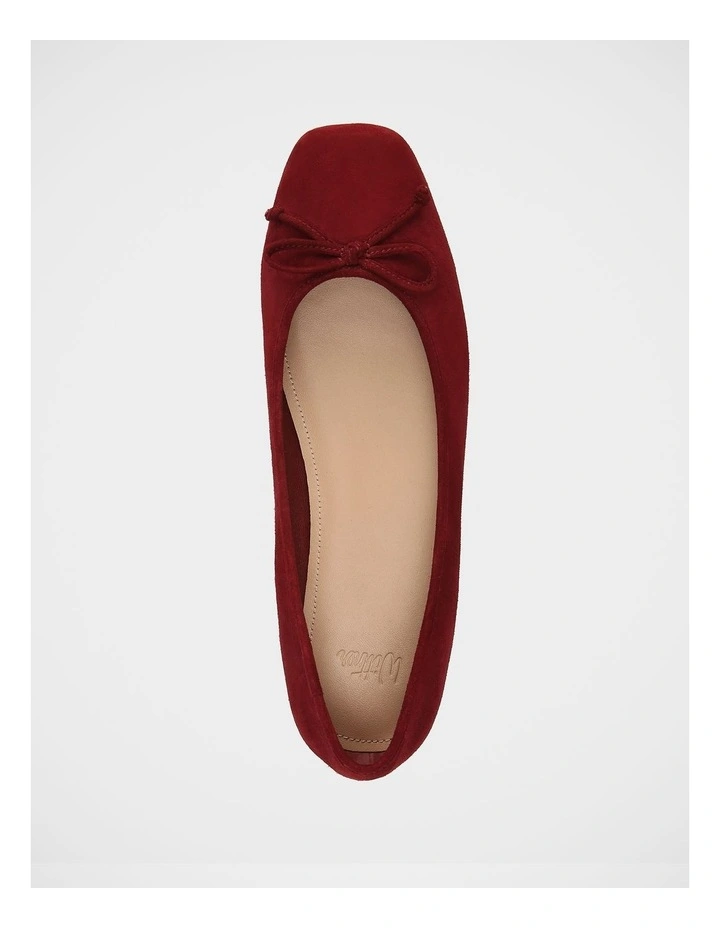 Armenia Suede Leather Ballet Flat in Berry image 5