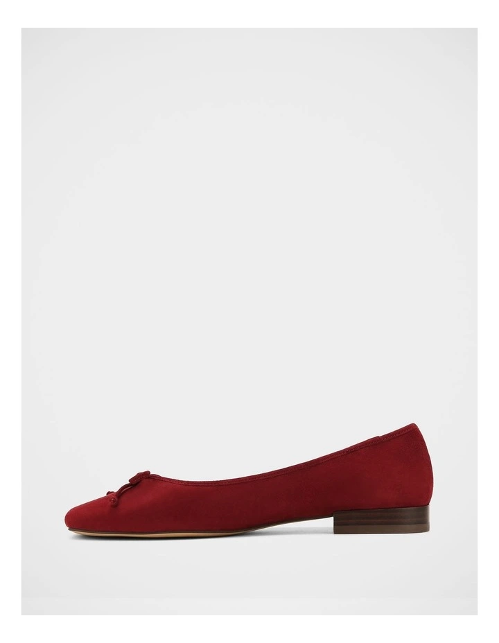 Armenia Suede Leather Ballet Flat in Berry image 6