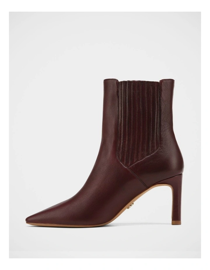 Natalie Pebbled Leather Ankle Boot in Raisin image 6