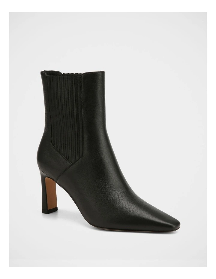 Natalie Leather Ankle Boot in Black image 2