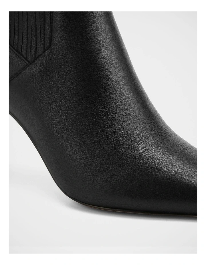 Natalie Leather Ankle Boot in Black image 3