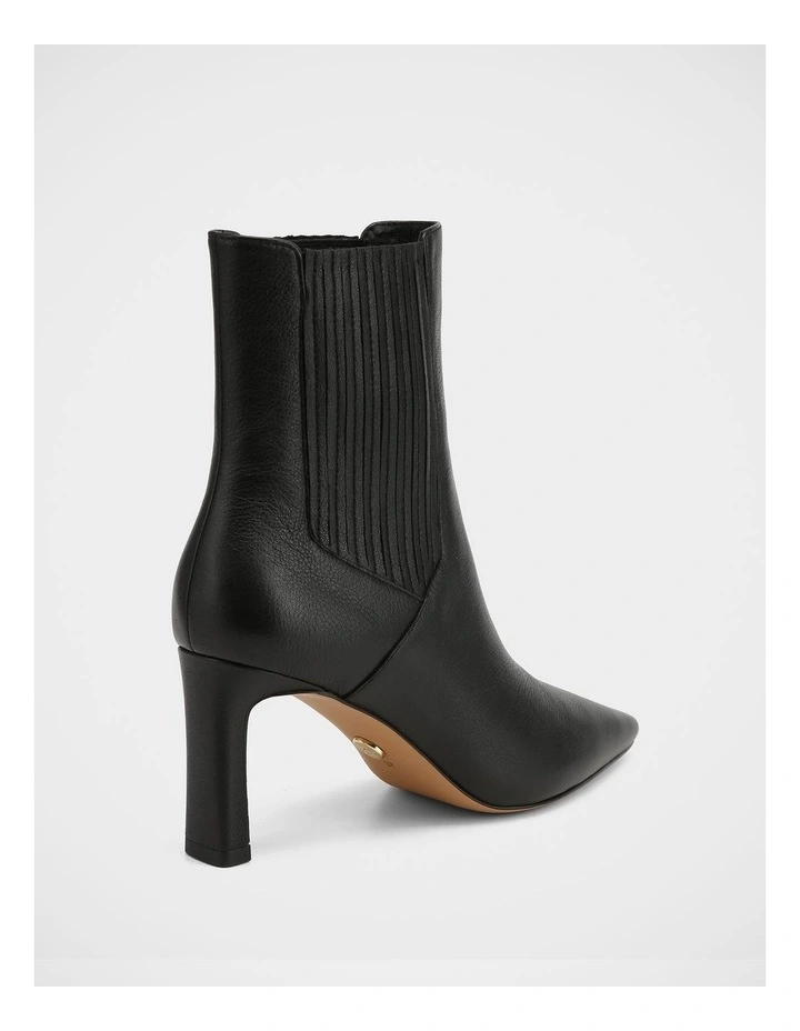 Natalie Leather Ankle Boot in Black image 4