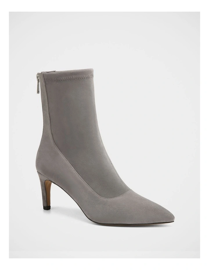 Felix Stretch Suede Leather Ankle Boot in Grey image 2