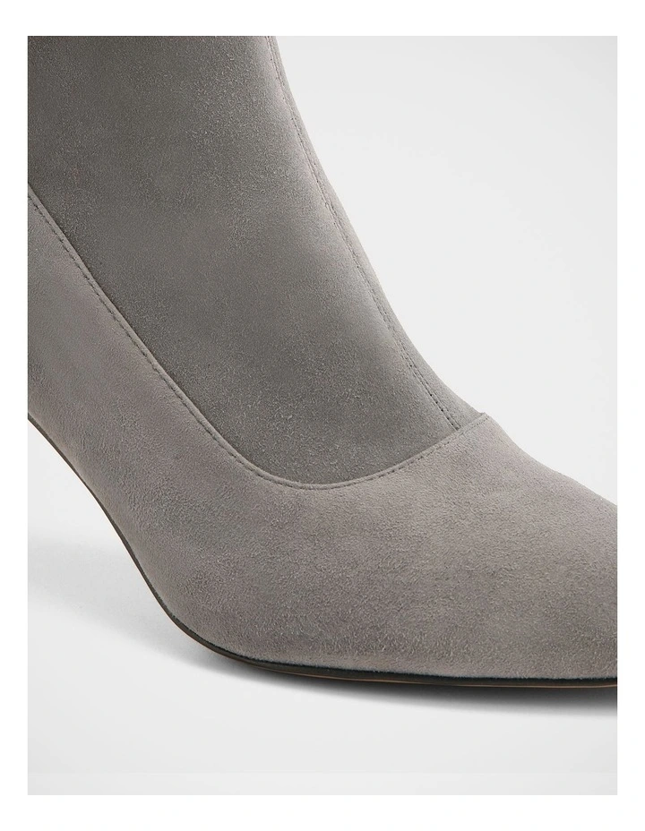 Felix Stretch Suede Leather Ankle Boot in Grey image 3