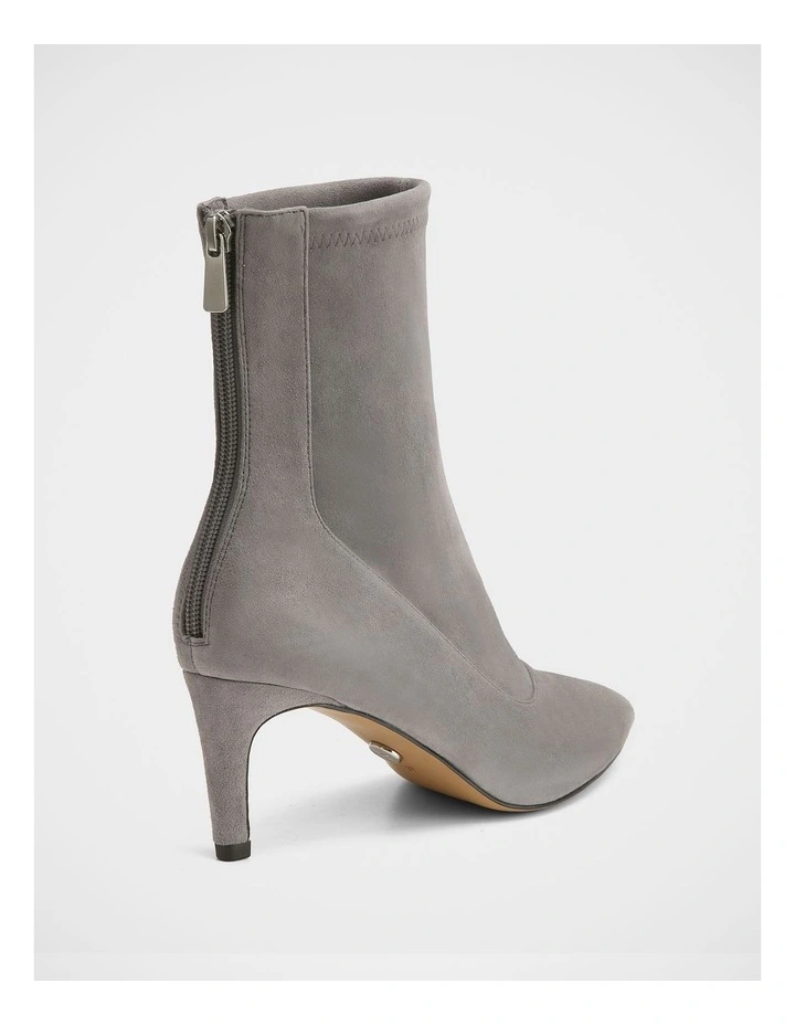 Felix Stretch Suede Leather Ankle Boot in Grey image 4