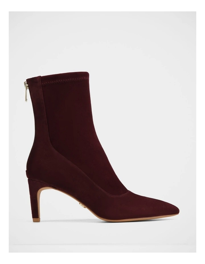 Felix Stretch Suede Leather Ankle Boot in Raisin image 1