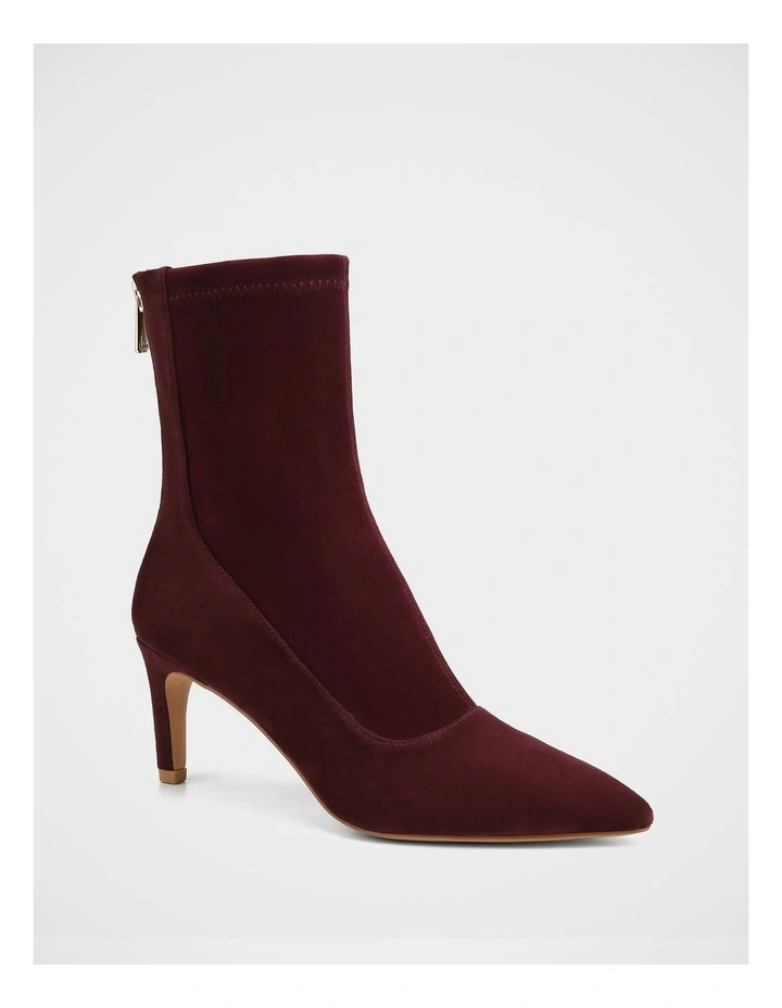 Felix Stretch Suede Leather Ankle Boot in Raisin image 2