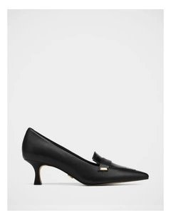 Gabby Leather Pump in Black