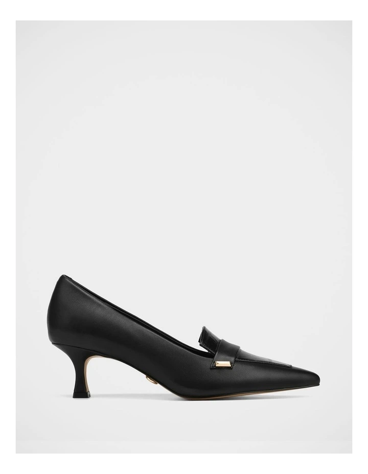 Gabby Leather Pump in Black image 1