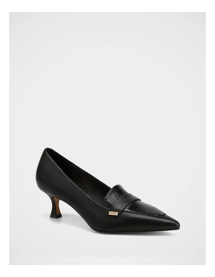 Gabby Leather Pump in Black image 2