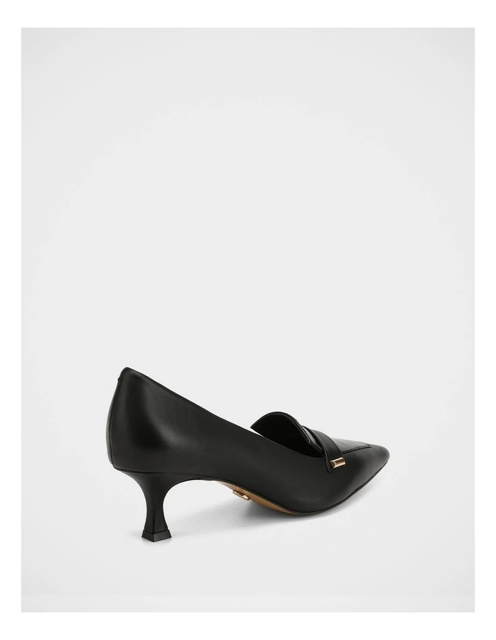 Gabby Leather Pump in Black image 4