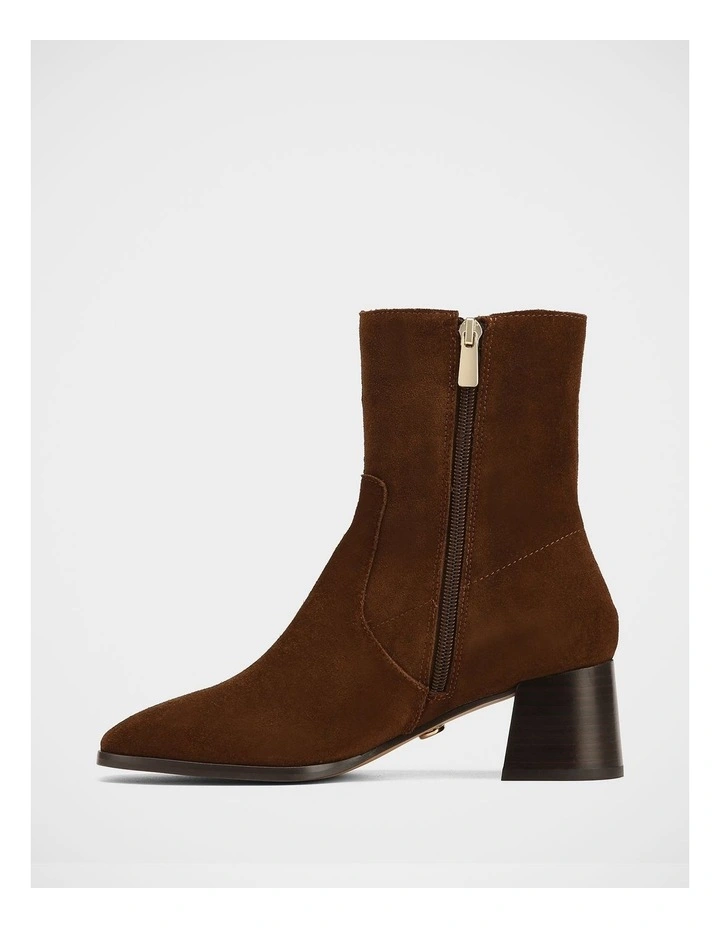 Gaylen Suede Leather Ankle Boot in Dark Brown image 6