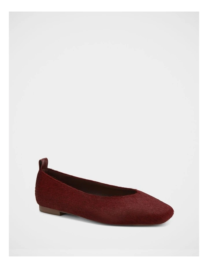 Belinda Hair-on Leather Ballet Flat in Raisin image 2