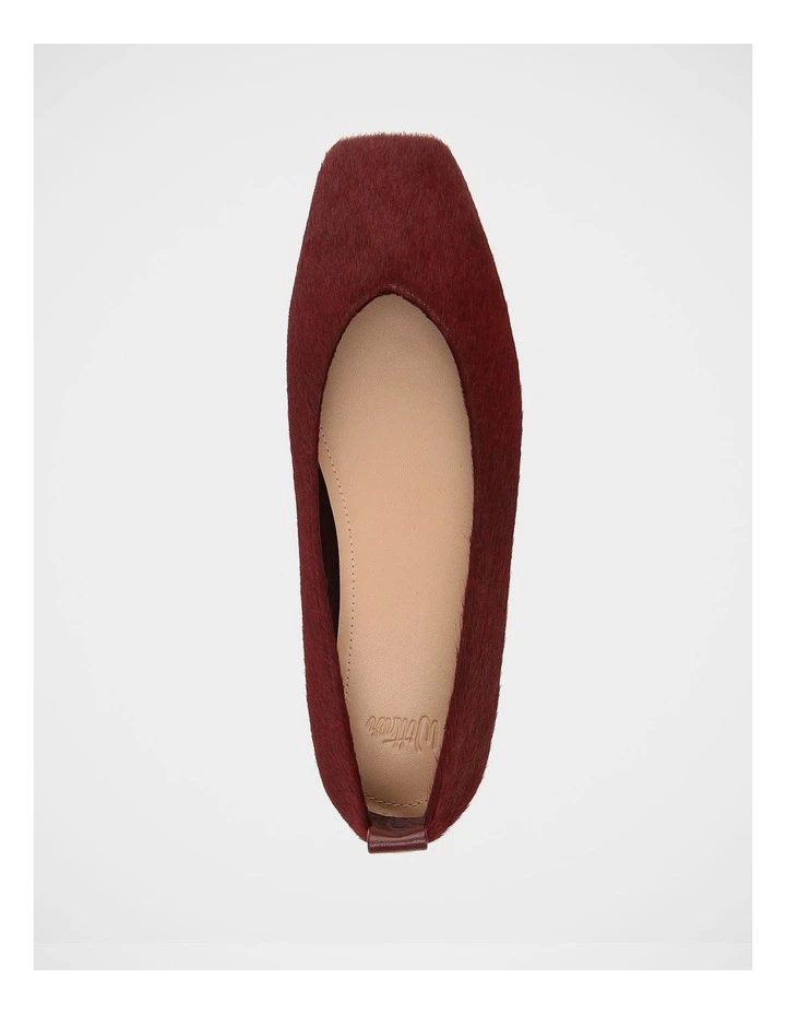 Belinda Hair-on Leather Ballet Flat in Raisin image 5