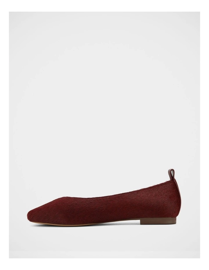 Belinda Hair-on Leather Ballet Flat in Raisin image 6