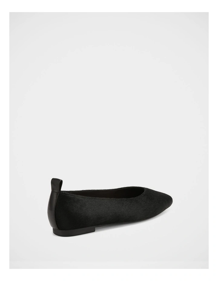 Belinda Hair-on Leather Ballet Flat in Black image 4