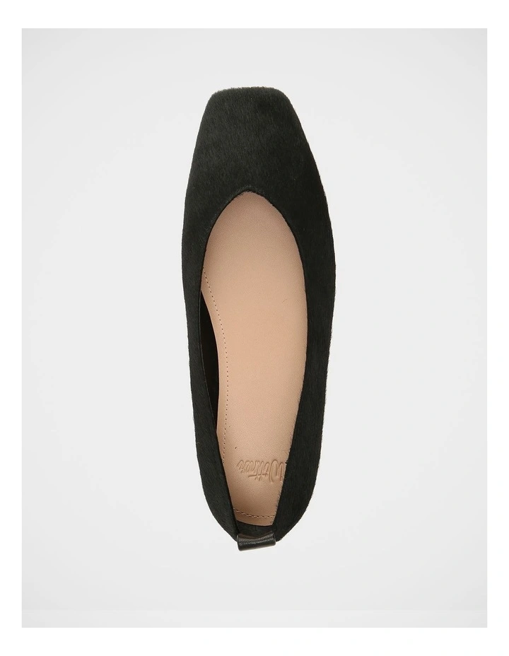 Belinda Hair-on Leather Ballet Flat in Black image 5