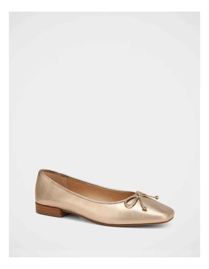 Armenia Metallic Leather Ballet Flat in Champagne image 2
