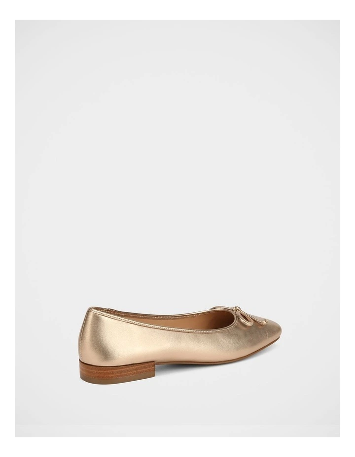 Armenia Metallic Leather Ballet Flat in Champagne image 4