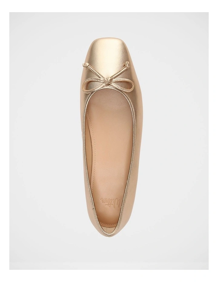 Armenia Metallic Leather Ballet Flat in Champagne image 5