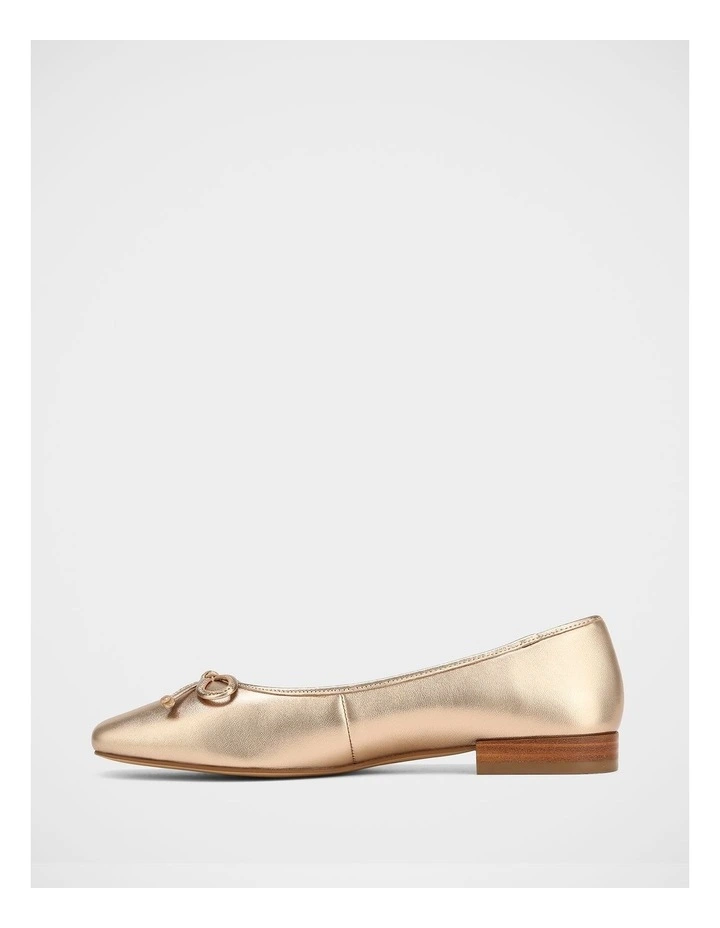 Armenia Metallic Leather Ballet Flat in Champagne image 6