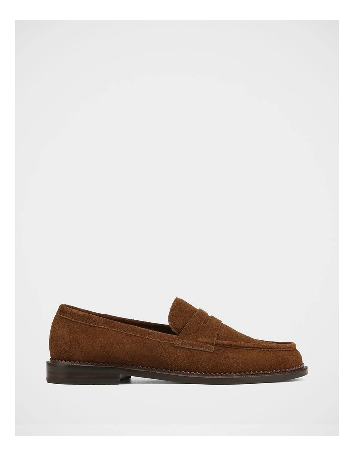 Brody Suede Leather Loafer in Dark Brown image 1