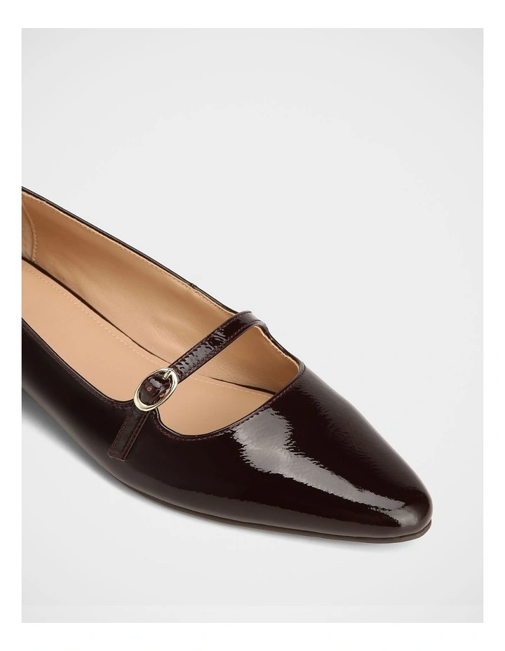 Carina Leather Ballet Flat in Black image 3