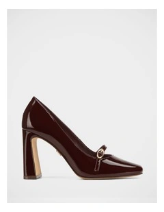 Perley Patent Leather Pump in Raisin