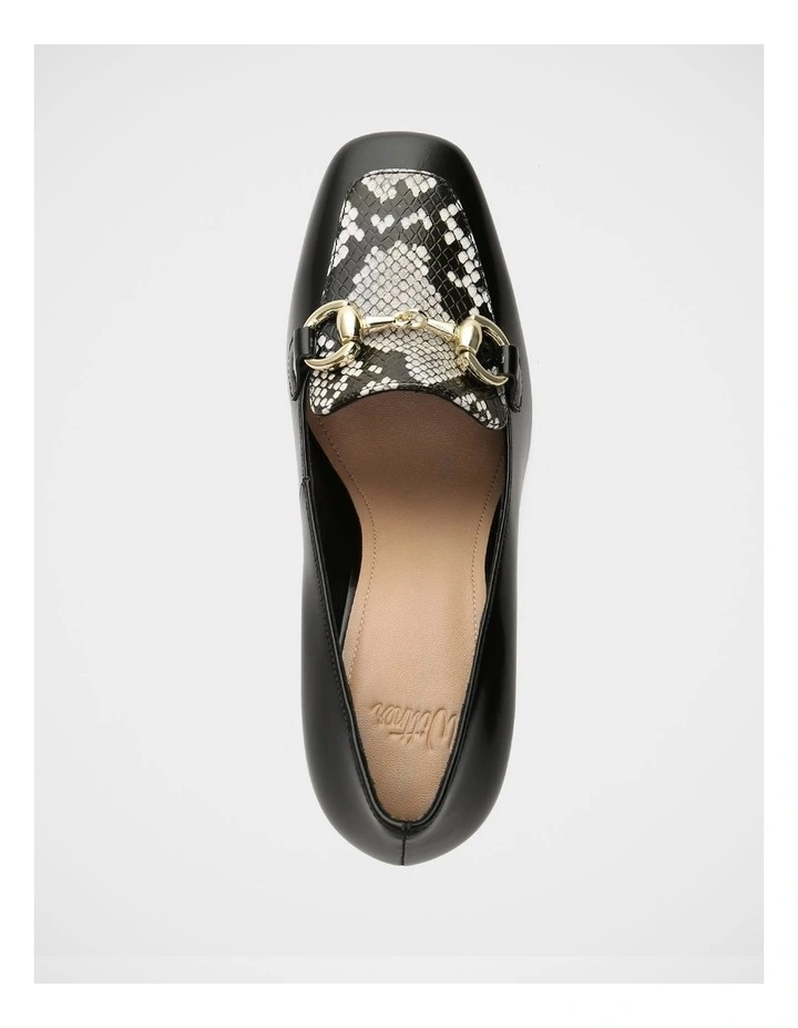 Pence Snake Print Leather Pump in Black image 5