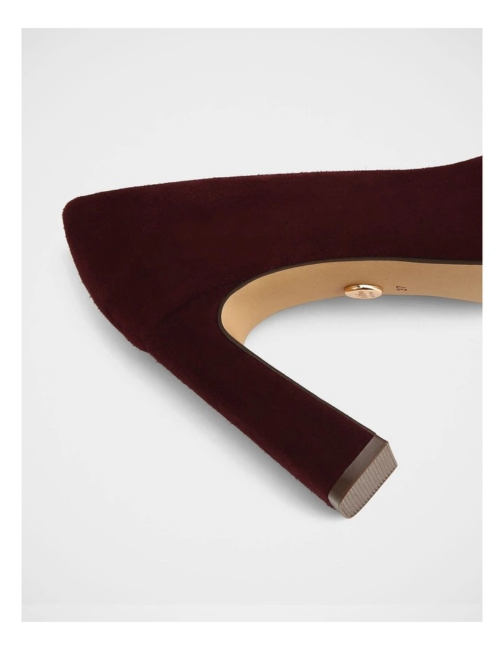 Petra Suede Leather Pump in Raisin image 3