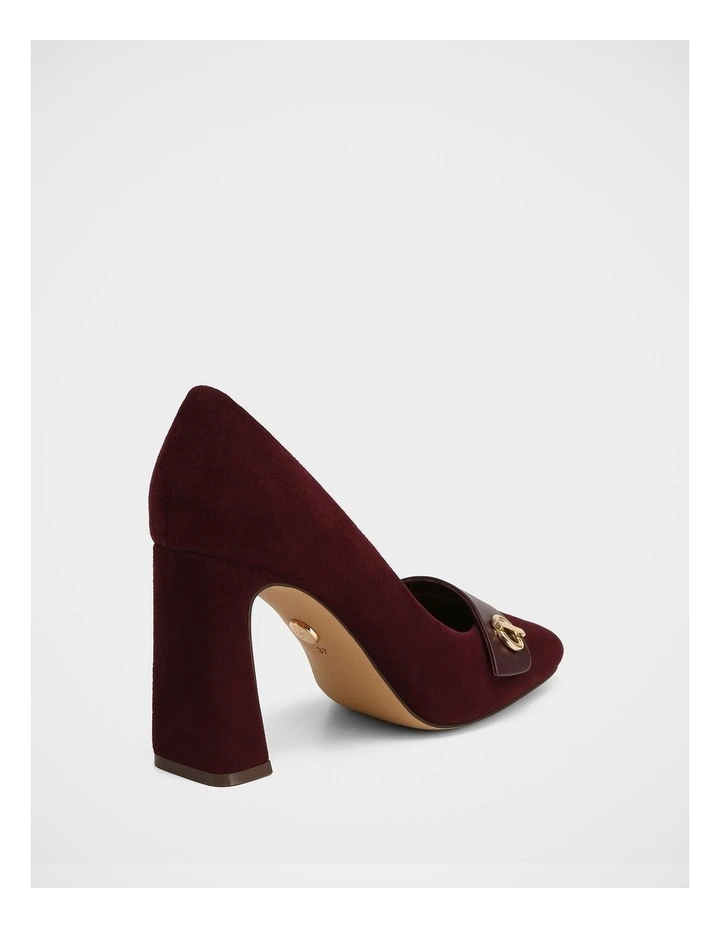 Petra Suede Leather Pump in Raisin image 4